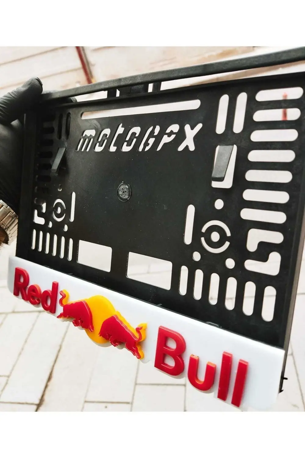 Motor Uyumlu Plakalık Red Bull Takmatik Pleksi 3d Kabartma Lazer 