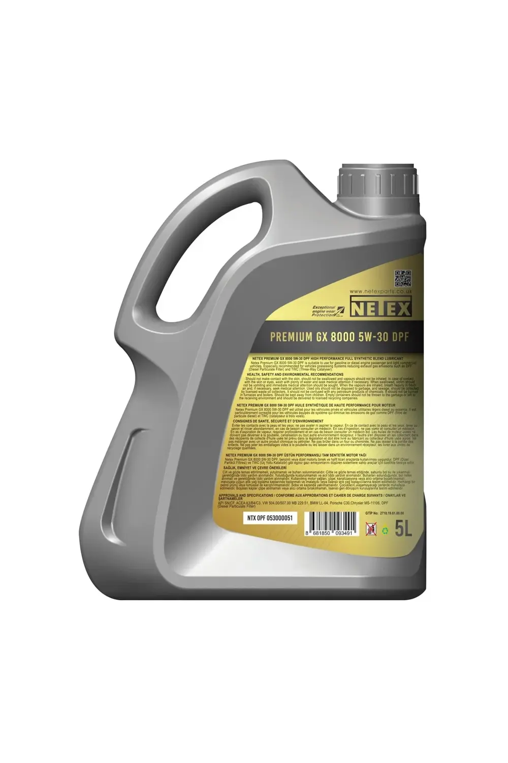 Motor Yağı Premıum Gx 8000 5w30 Dpf ( Full Synthetıc ) 5 Lt