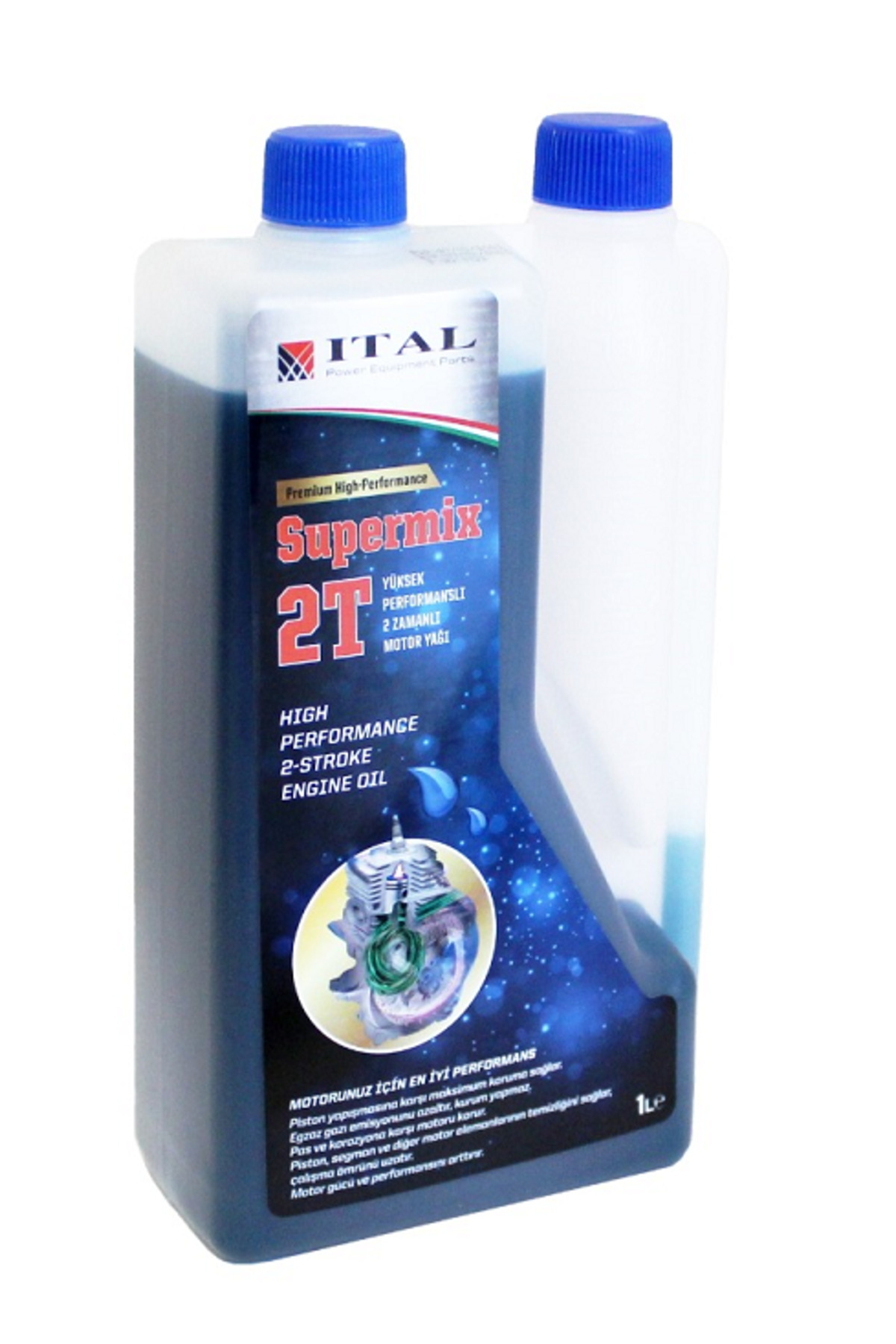 Motor Yağı Süpermix 2 Zamanlı 1Lt. Ölçekli Premium