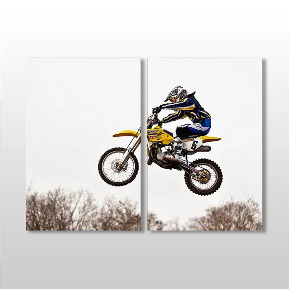 Motorcu Kanvas Tablo