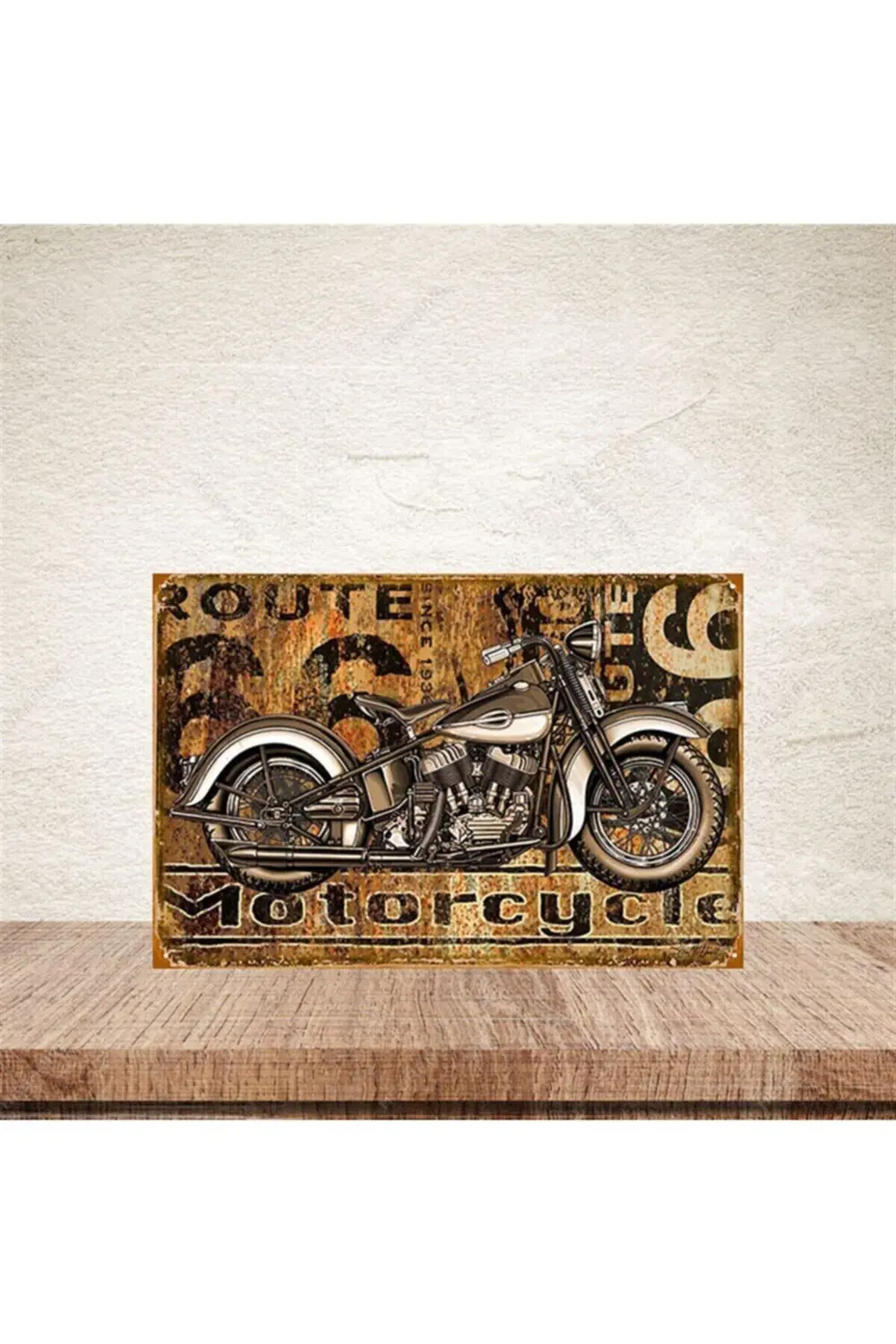 Motorcycle 20-30 cm Retro Ahşap Poster