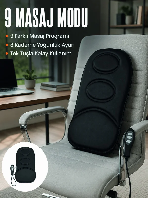 Motorlu Isıtmalı Masaj Minderi Masaj Modlu Ev, Ofis Ve Araç Koltuk Pedi - Lisinya Diğer