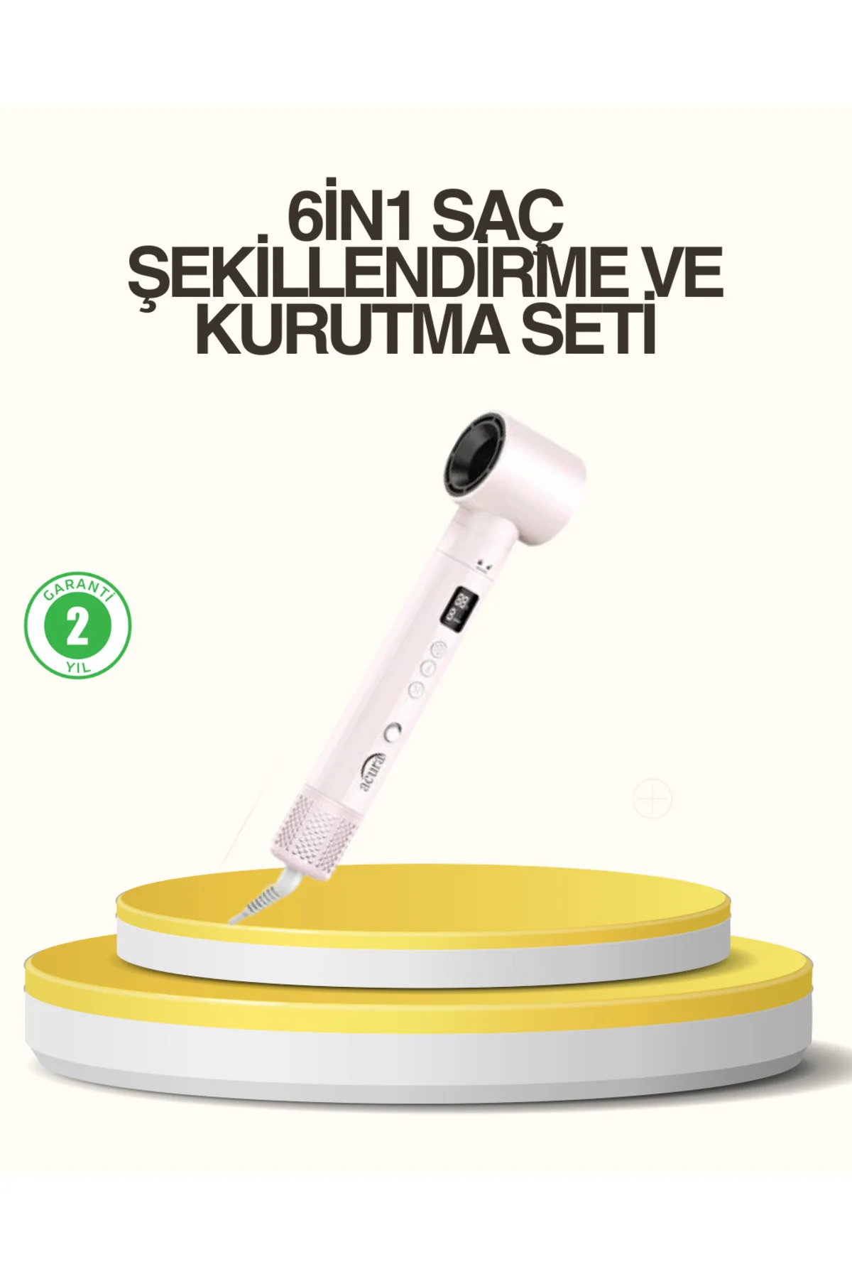 Motorlu LCD Ekranlı Saç Şekillendirme Seti