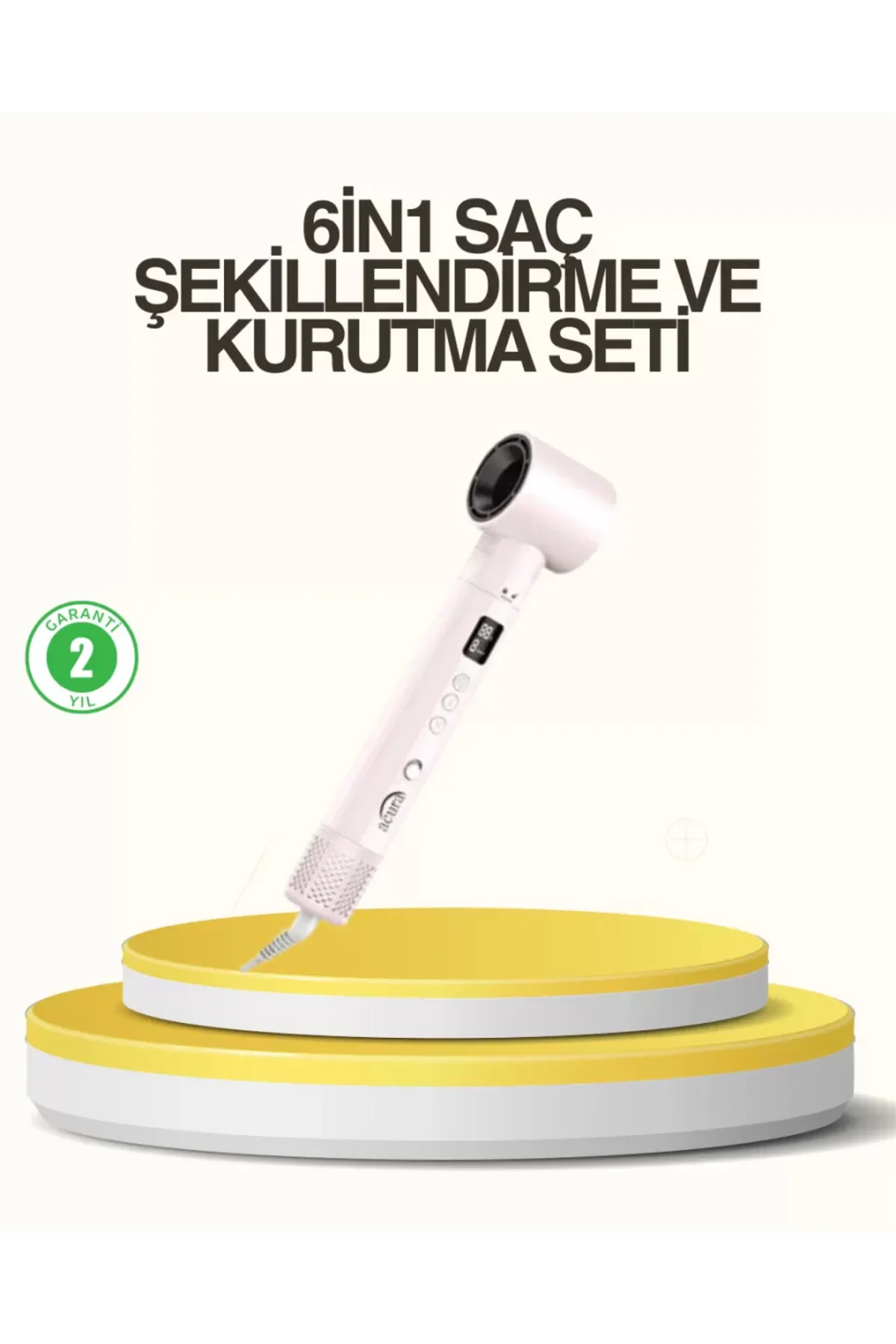 Motorlu LCD Ekranlı Saç Şekillendirme Seti