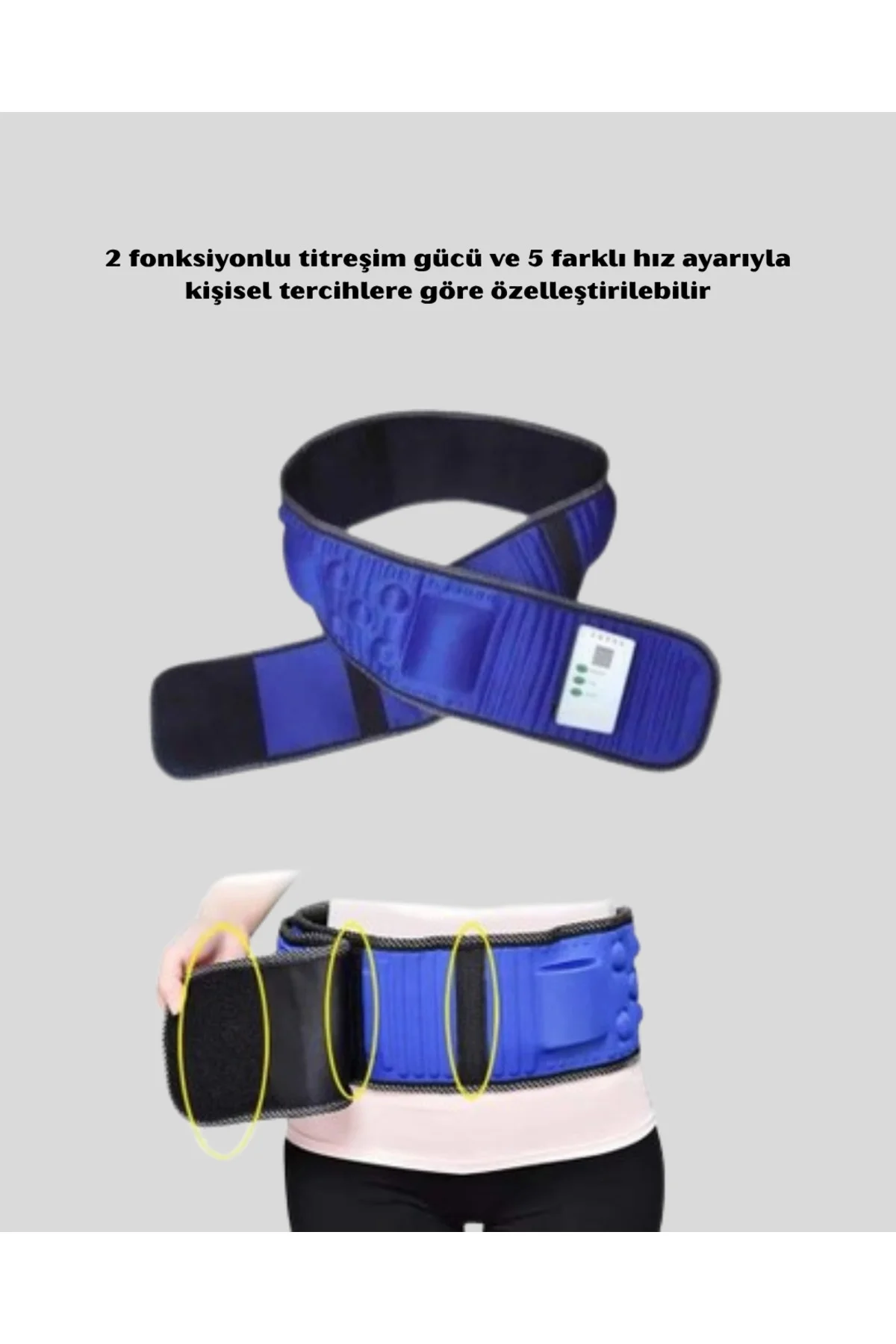 Motorlu Titreşimli Masaj Kemeri – 5 Hız Ayarı ve 2 Fonksiyonlu Ça Motorlu Titreşimli Masaj Kemeri – 5 Hız Ayarı ve 2 Fonksiyonlu Ça