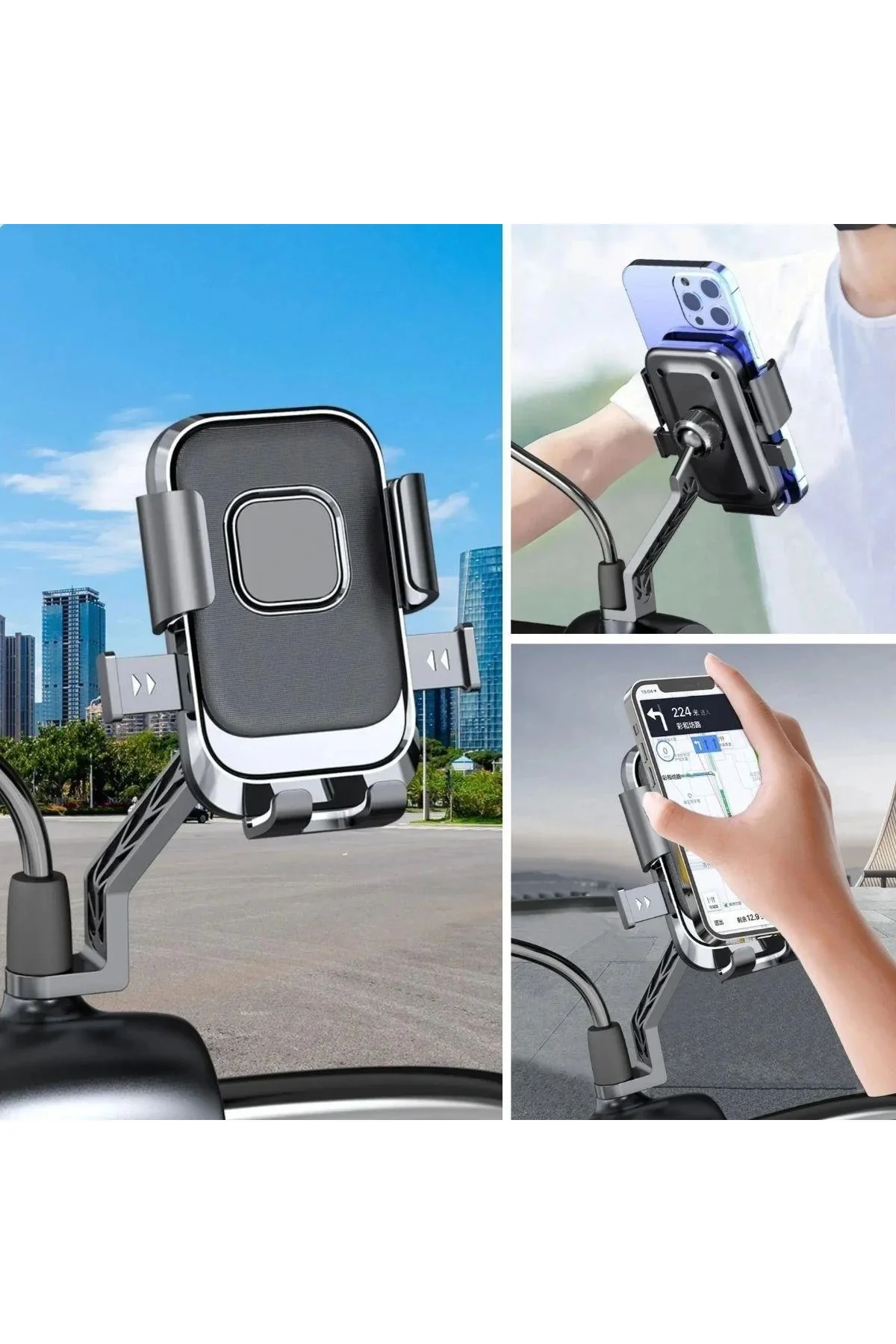 Motor,Motosiklet,Bisiklet,Scooter İçin 360 Derece Dönebilen Dikiz Aynası Versiyonu Telefon Tutucu Ap Motor,Motosiklet,Bisiklet,Scooter İçin 360 Derece Dönebilen Dikiz Aynası Versiyonu Telefon Tutucu Ap