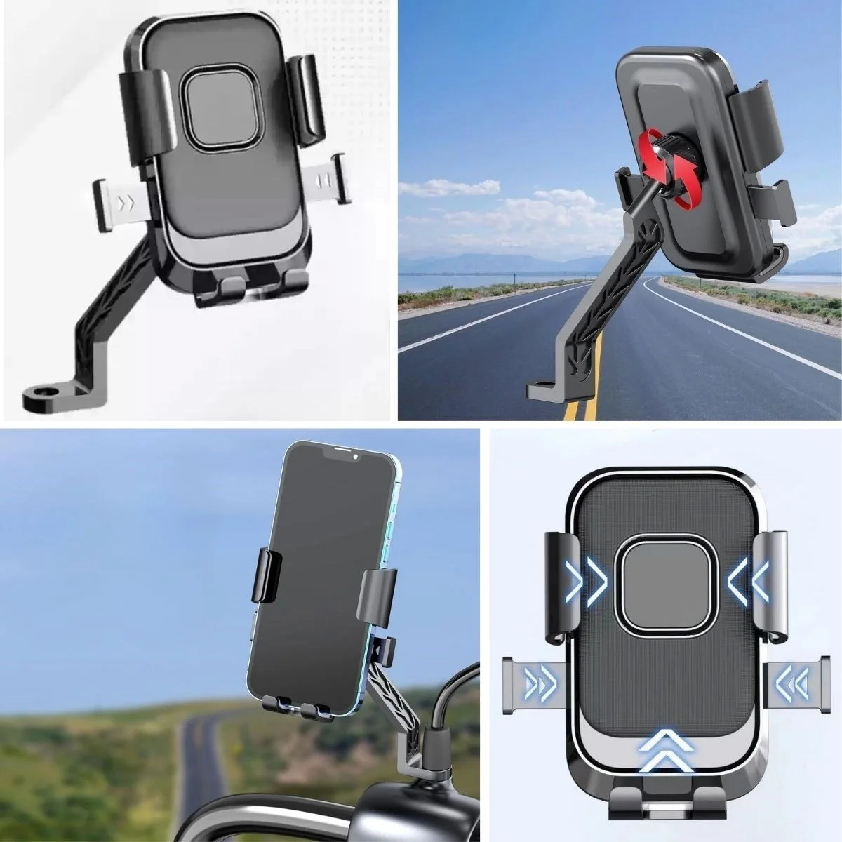 Motor,motosiklet,bisiklet ,scooter İçin 360 Derece Dönebilen Dikiz Aynası Versiyonu Telefon Tutucu Aparat Lisinya Diğer