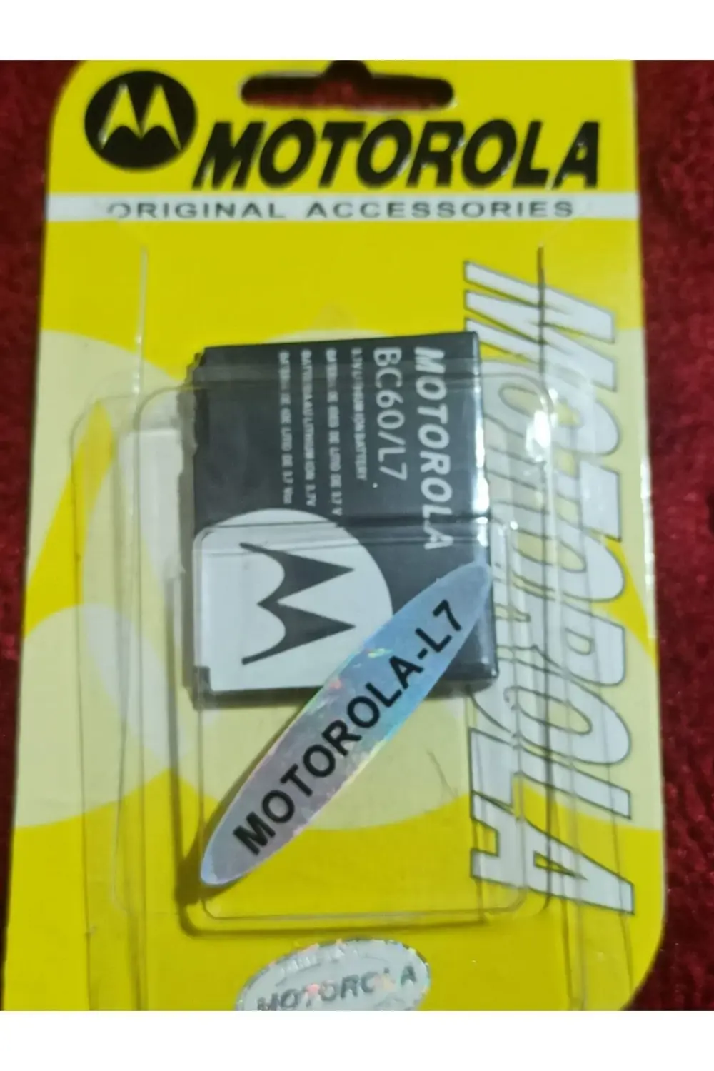 Motorola Bc60 Orjinal Batarya L7, L6, L9, L6i Stoklar Sınırlı Motorola Bc60 Orjinal Batarya L7, L6, L9, L6i Stoklar Sınırlı