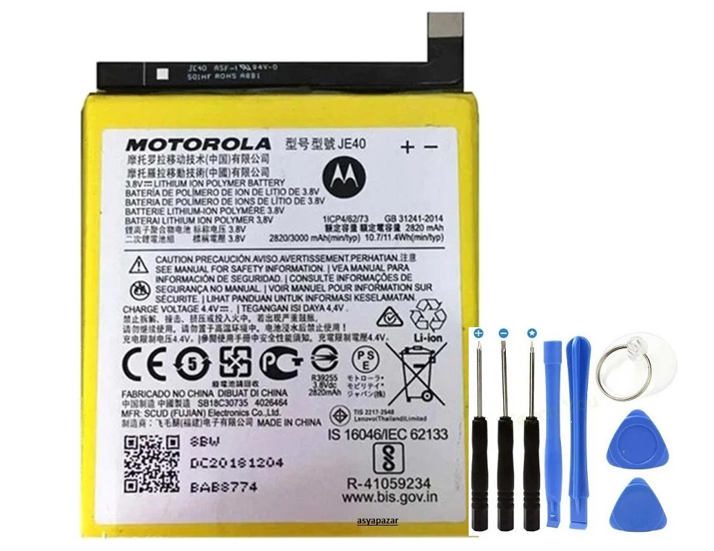 Motorola P30 Play XT1952 JE40 Pil Batarya ve Tamir Seti