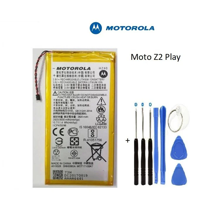 Motorola Z2 Play XT1709 XT1710 HZ40 Batarya Pil ve Tamir Seti Motorola Z2 Play XT1709 XT1710 HZ40 Batarya Pil ve Tamir Seti