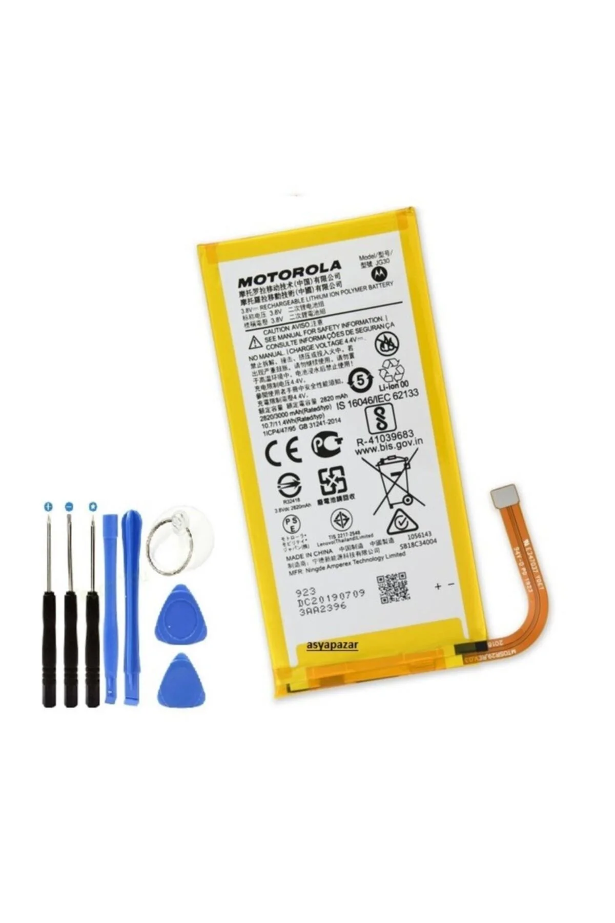 Motorolla G7 Xt1962 Pil Batarya ve Tamir Seti Jg30 2820 Mah