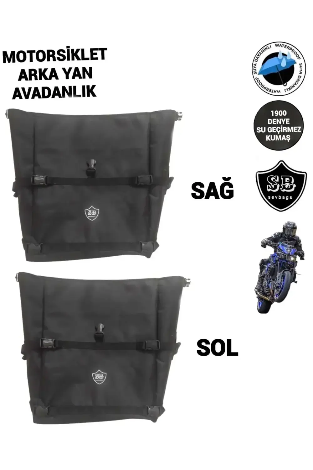 MOTORSİKLET ARKA YAN AVADANLIK ÇANTALARI