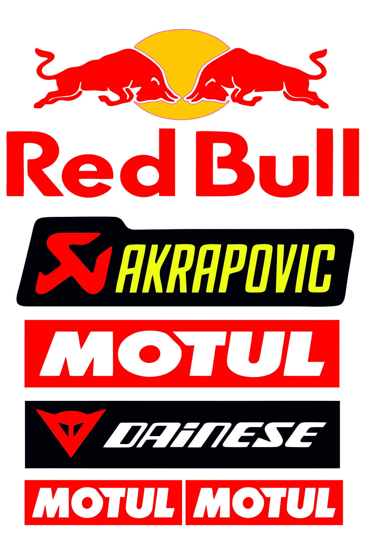 Motorsiklet Çok Amaclı Sticker Seti 18x17cm
