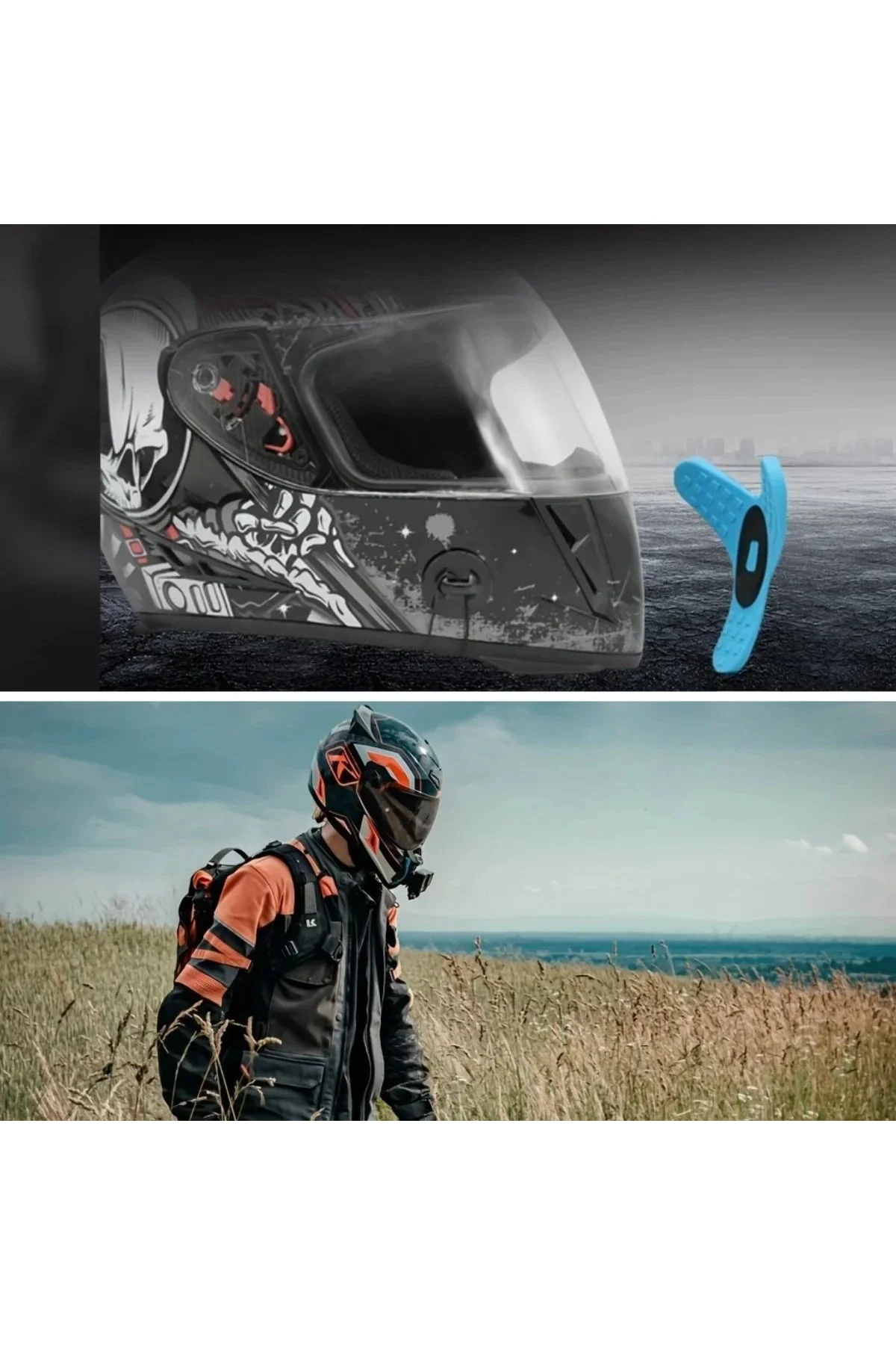 Motorsiklet Kask Önü Takılan Telefon Tutucu Aksiyon Kamerası Takılabilen Aparat- KASK DEĞİLDİR - SAD