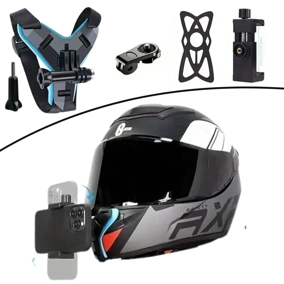 Motorsiklet Kask Önü Takılan Telefon Tutucu Aksiyon Kamerası Takılabilen Aparat Bx40 Fiyatı, Yorumları ve Özellikleri