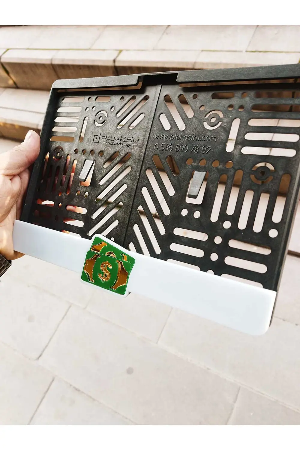 Motorsiklet Plakalık DOLAR Lazer Kesim Pleksi plakalık | kişiye ö