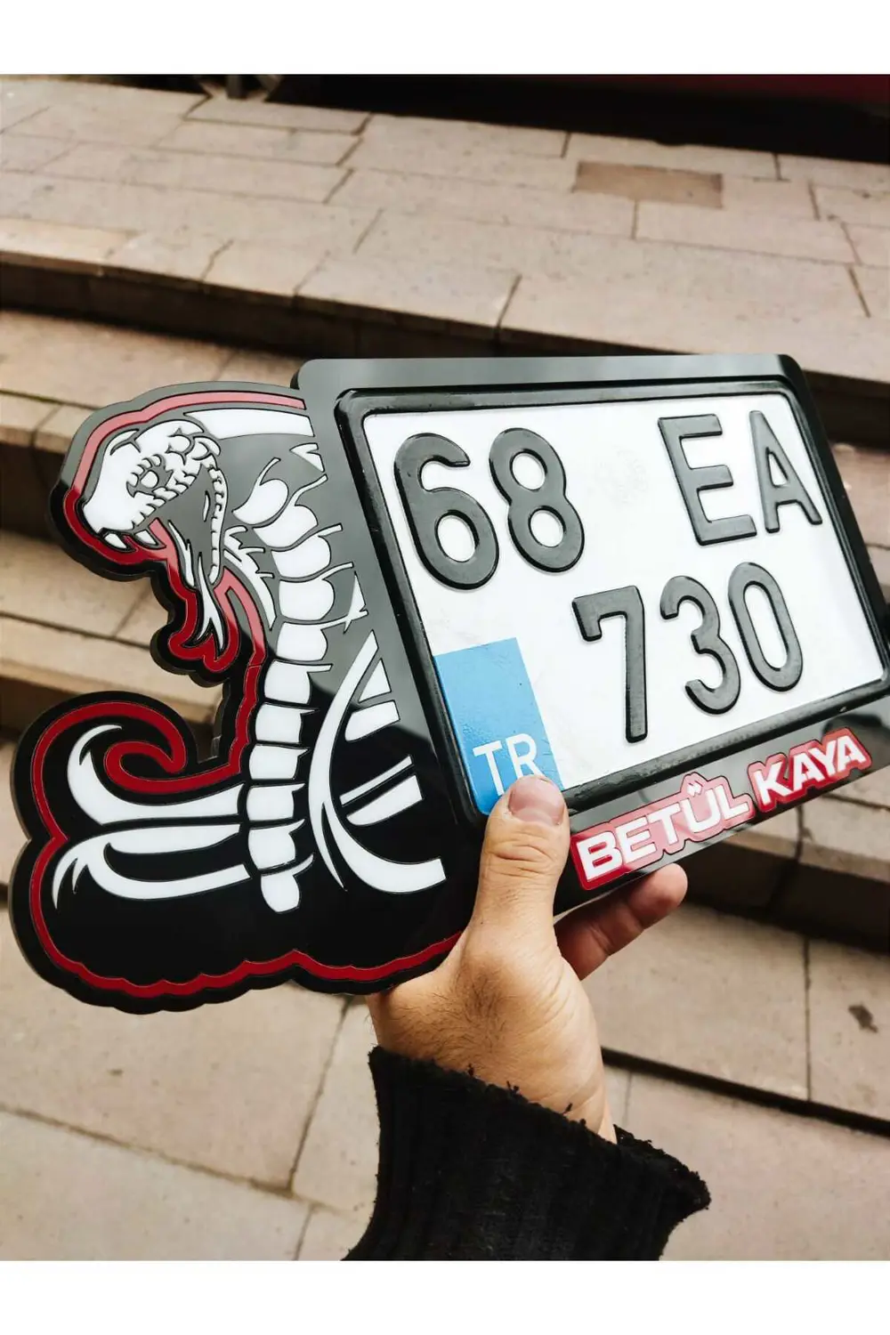 MOTORSİKLET PLAKALIK FULL PLEKSİ COBRA | İSİMLİ PLAKALIK | MOTOR 