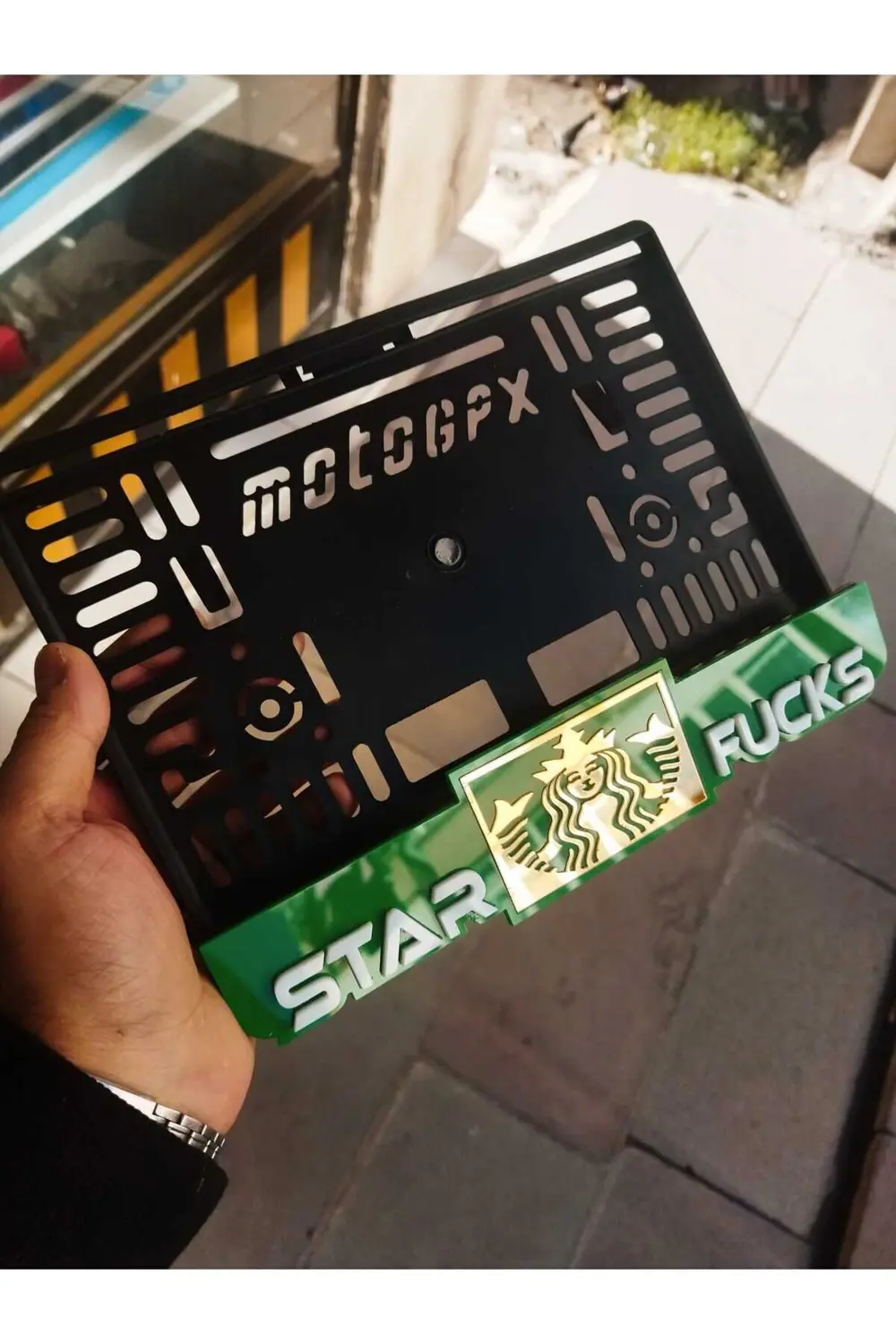 Motorsiklet Plakalık Lazer Kesim Pleksi 33 Kabartma / Motor Plaka