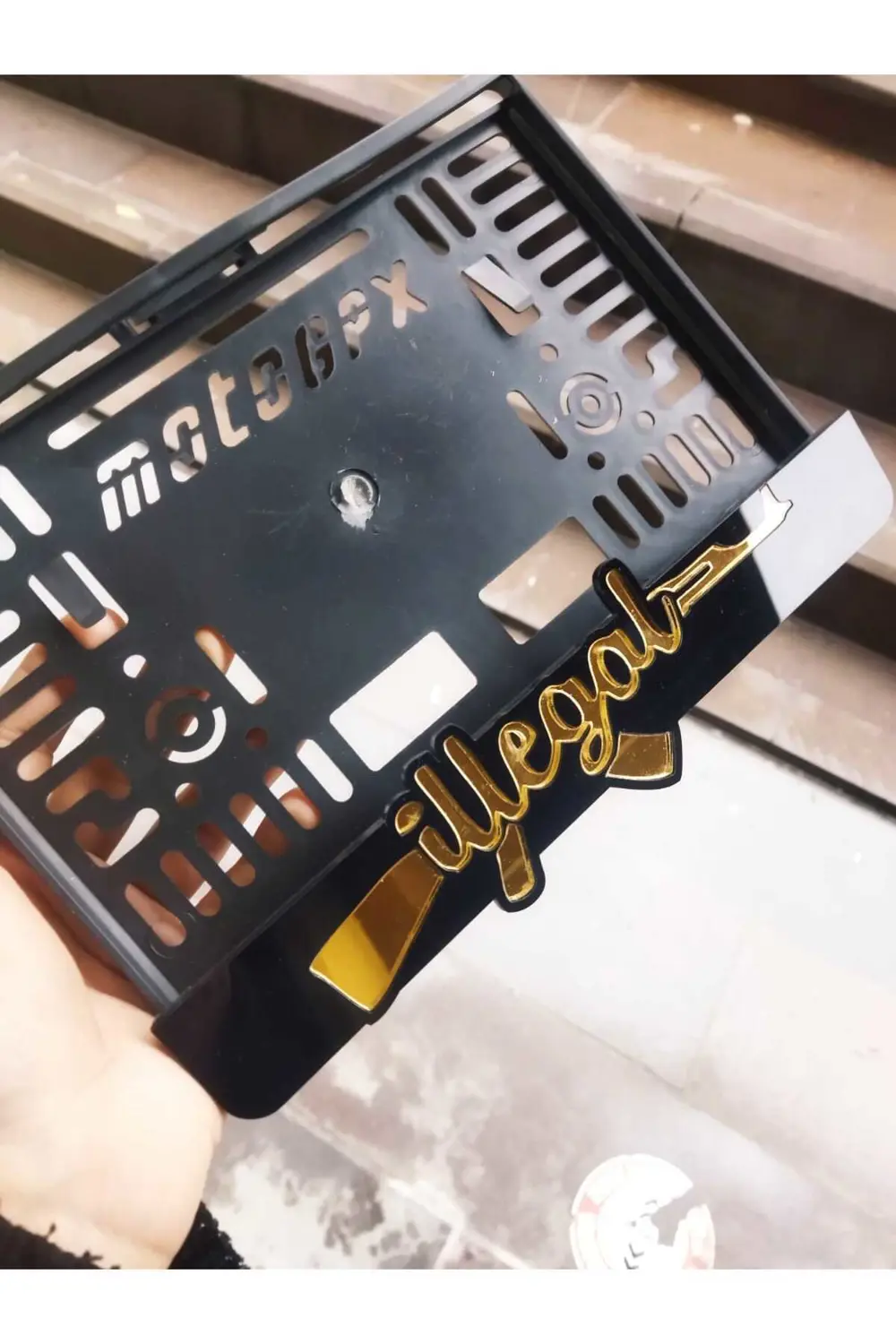 Motorsiklet Plakalık Lazer Kesim Pleksi / Illegal | Motor Plakalı