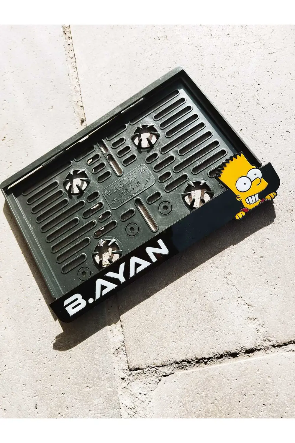 Motorsiklet Plakalık Lazer Kesim Pleksi Simpson motor plakalık|ki
