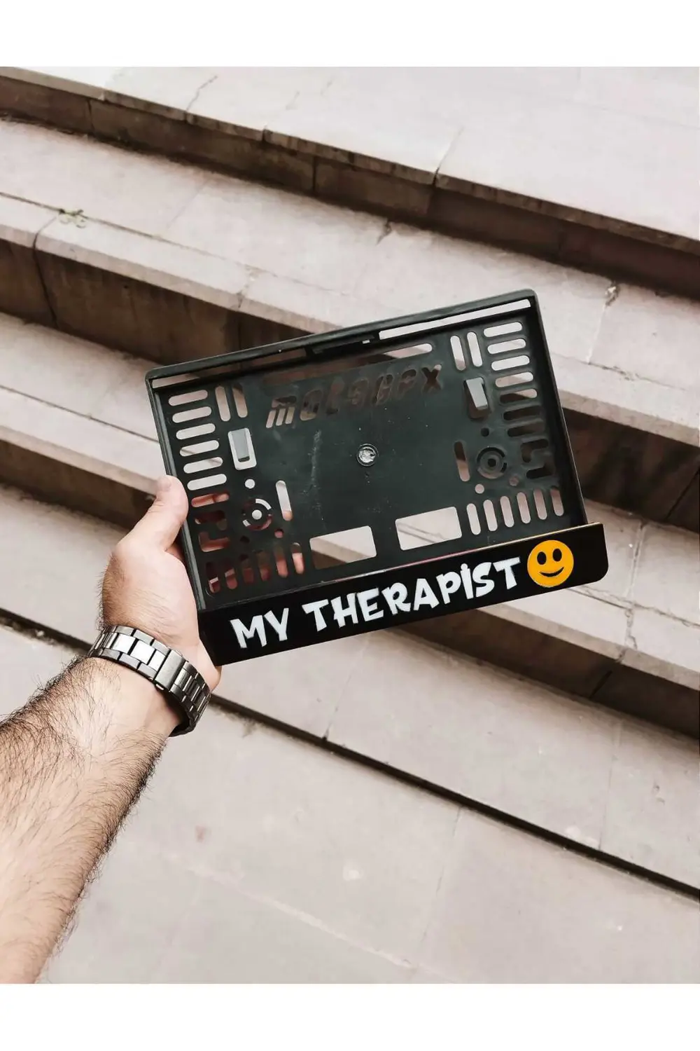 Motorsiklet Plakalık My TheRapist Lazer Kesim Pleksi plakalık | k