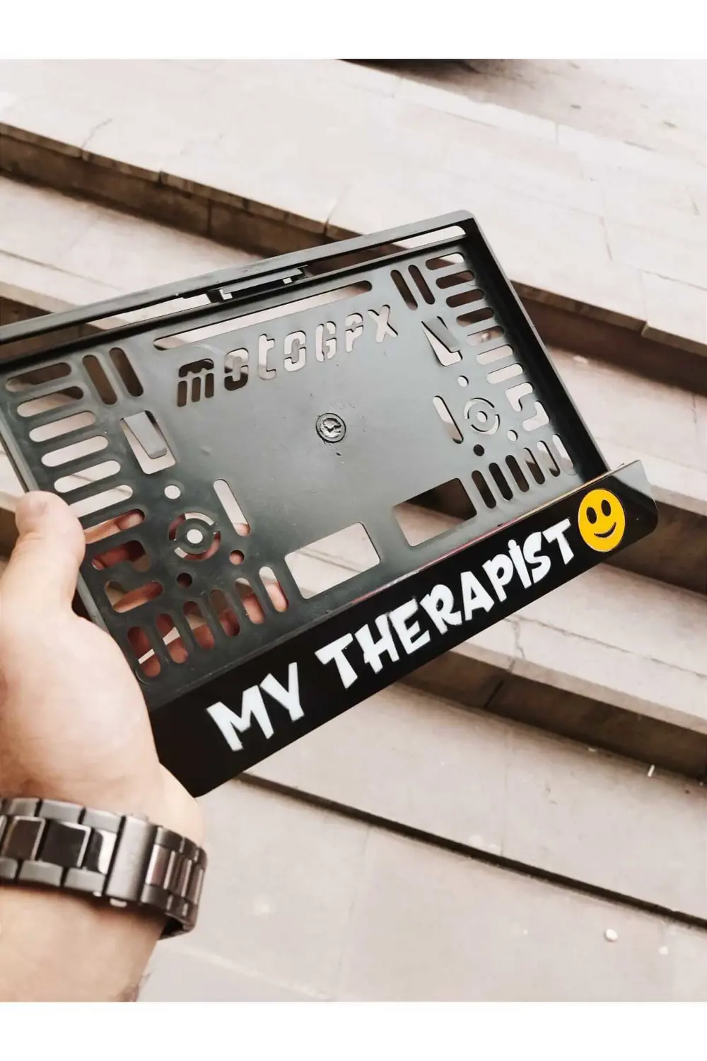 Motorsiklet Plakalık My TheRapist Lazer Kesim Pleksi plakalık | k