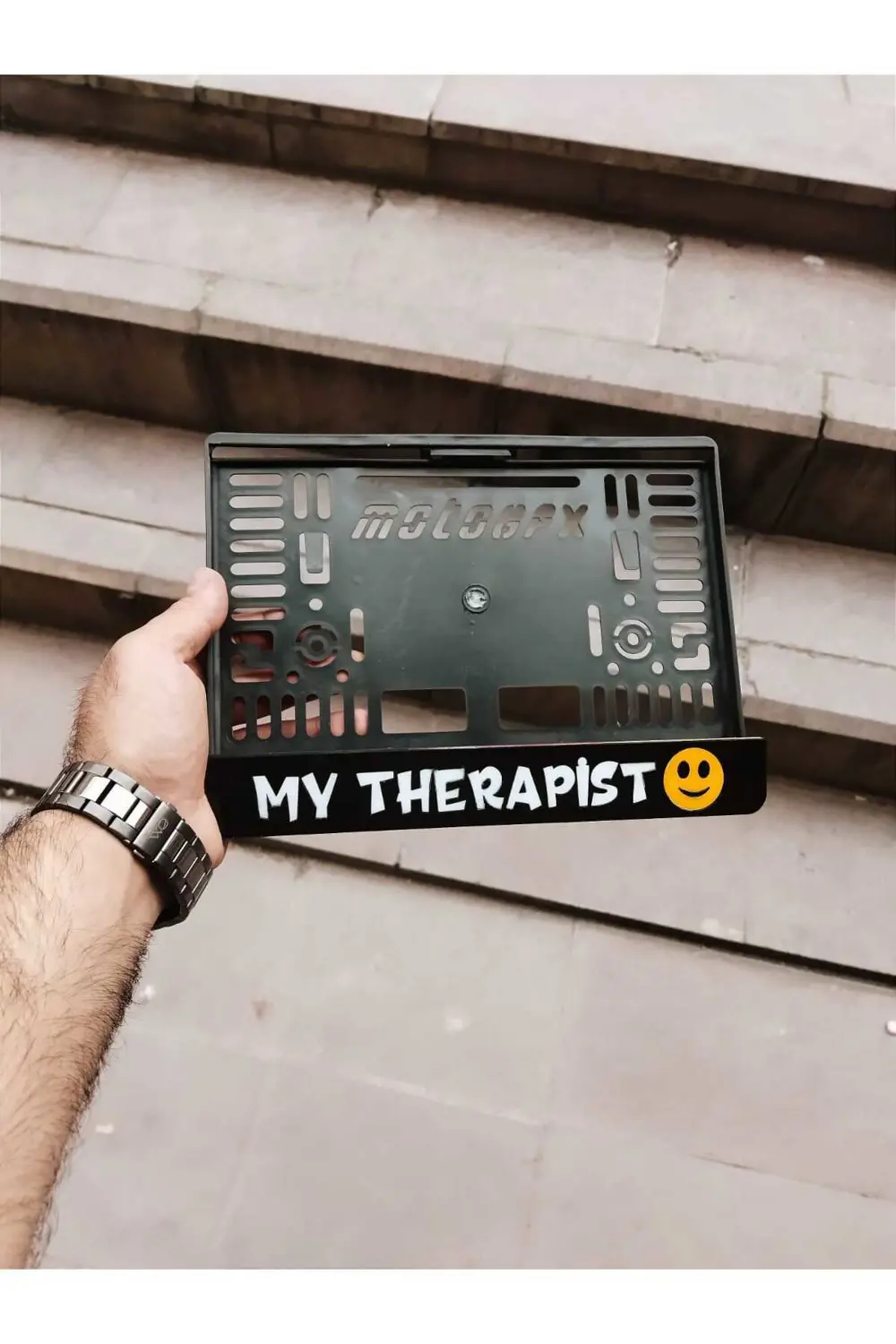 Motorsiklet Plakalık My TheRapist Lazer Kesim Pleksi plakalık | k