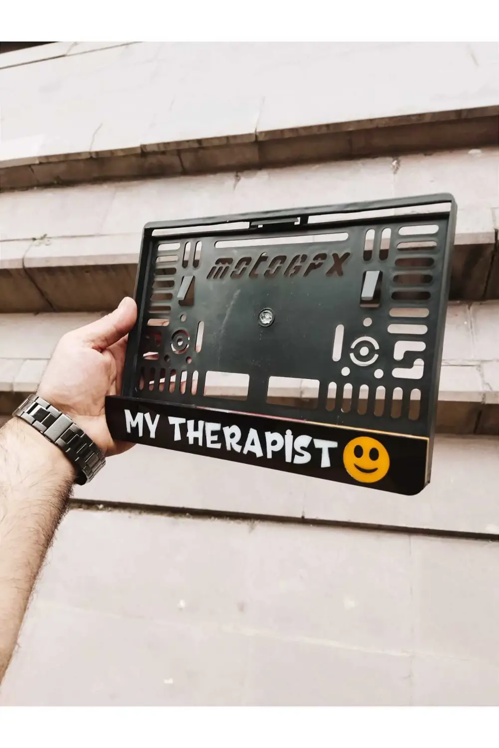 Motorsiklet Plakalık My TheRapist Lazer Kesim Pleksi plakalık | k