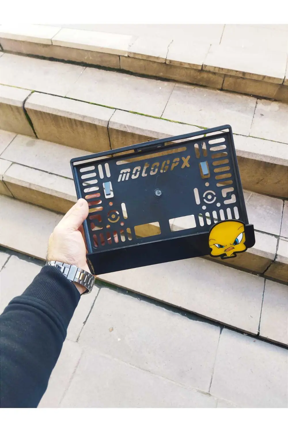 Motorsiklet Plakalık TWEETY Lazer Kesim Pleksi | motor plakalık
