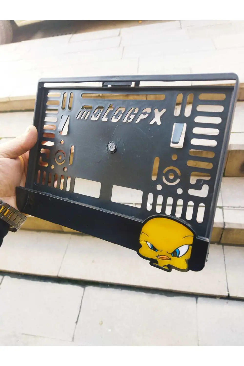 Motorsiklet Plakalık TWEETY Lazer Kesim Pleksi | motor plakalık