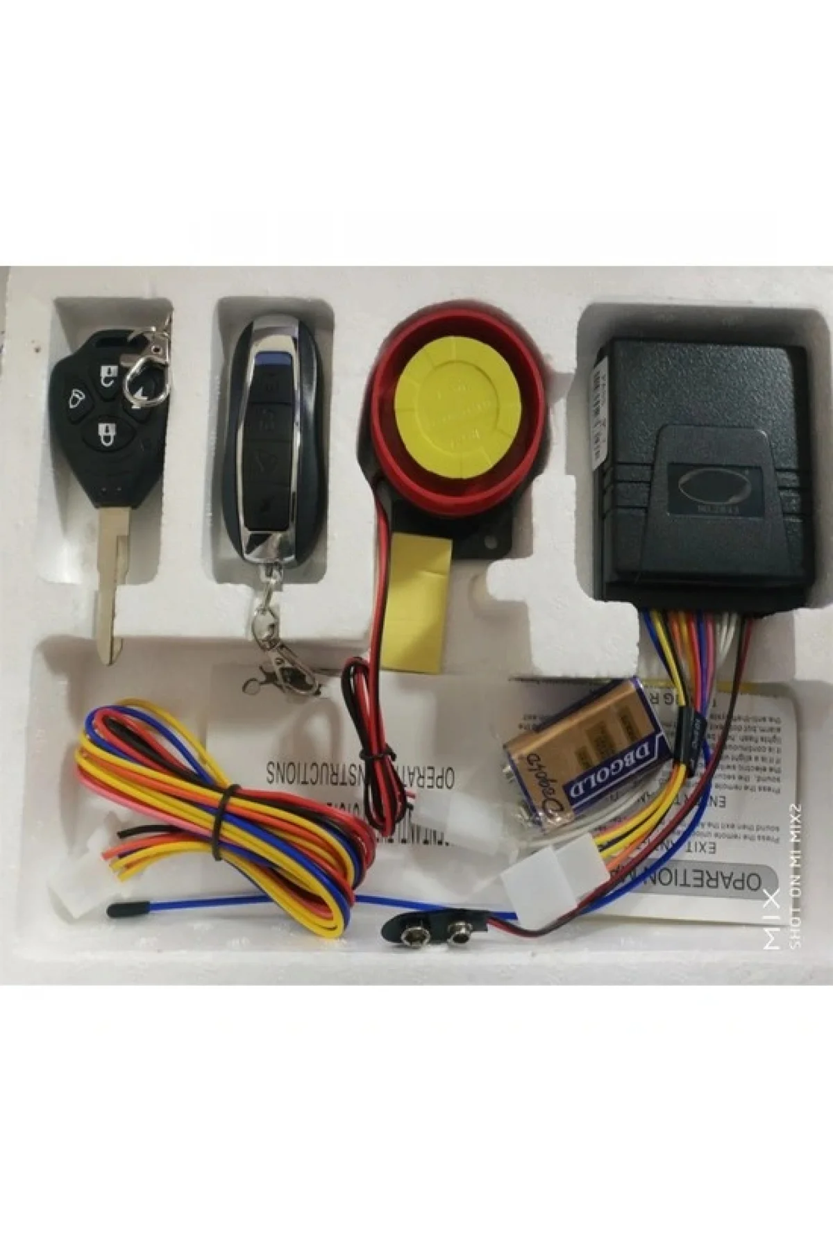 Motosiklet Alarm Seti Uzaktan Kumandalı ve Anahtarlı Set