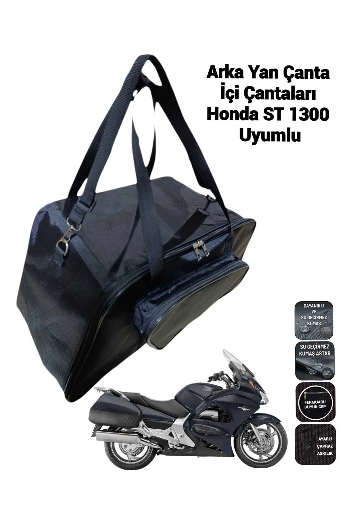 MOTOSİKLET ARKA ÇANTA İÇİ KUMAŞ ÇANTALARI HONDA ST 1300 UYUMLU