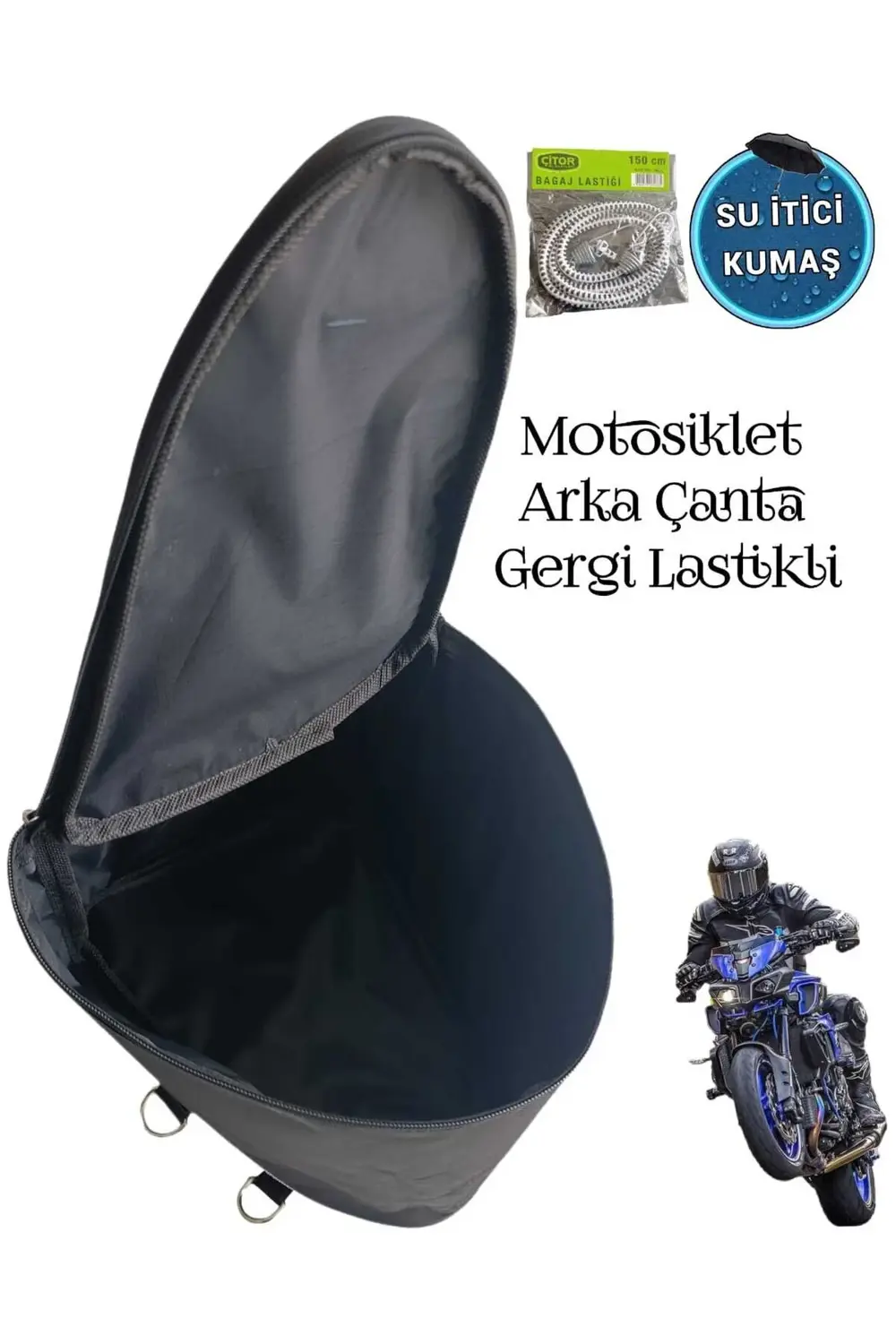 MOTOSİKLET ARKA ÇANTA GERGİ LASTİKLİ
