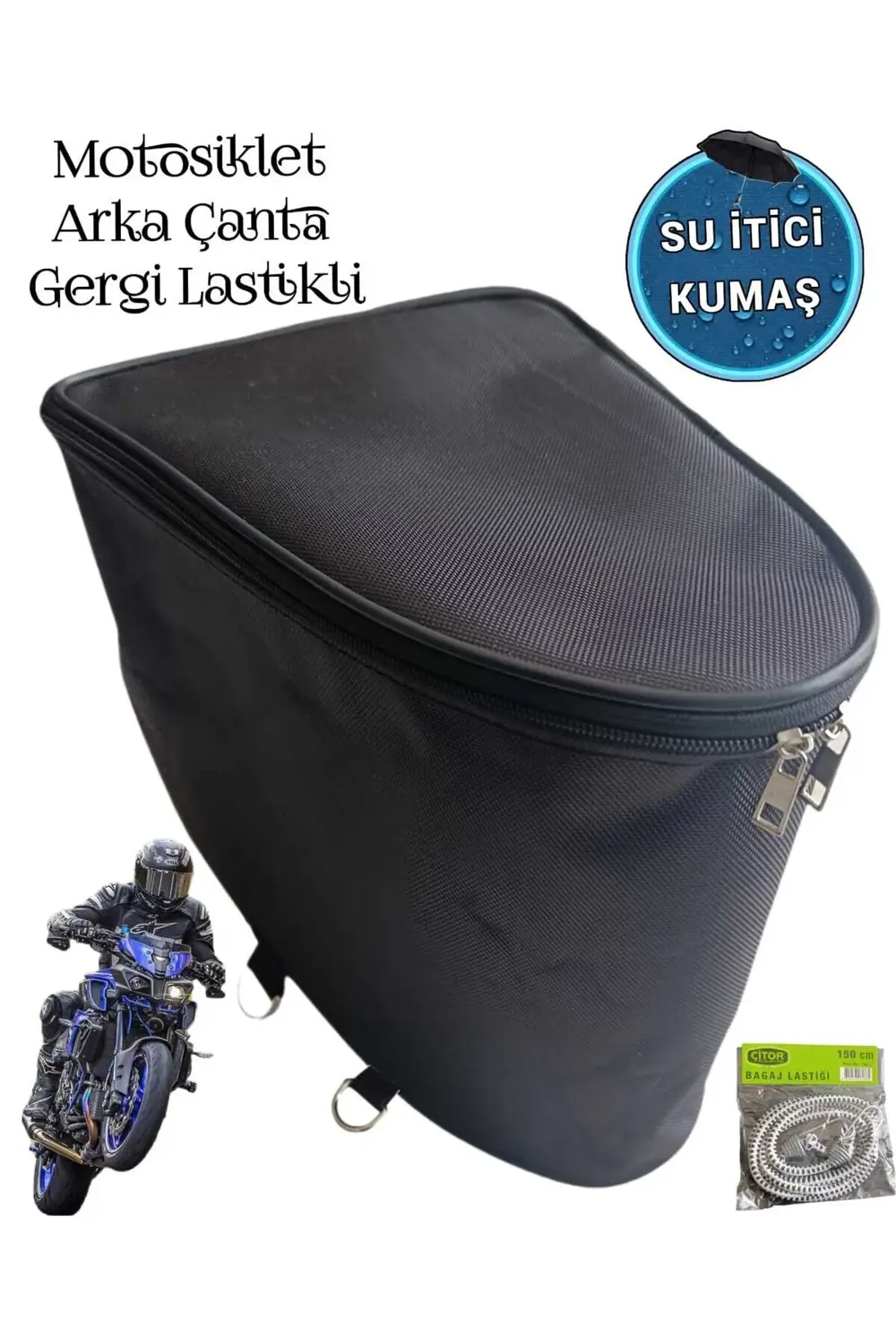 MOTOSİKLET ARKA ÇANTA GERGİ LASTİKLİ