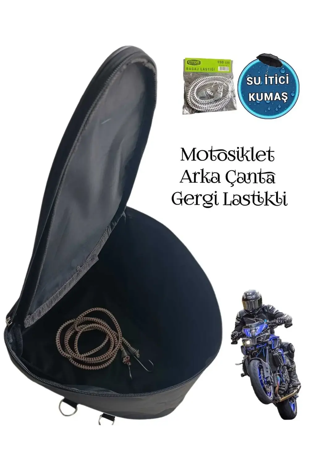 MOTOSİKLET ARKA ÇANTA GERGİ LASTİKLİ