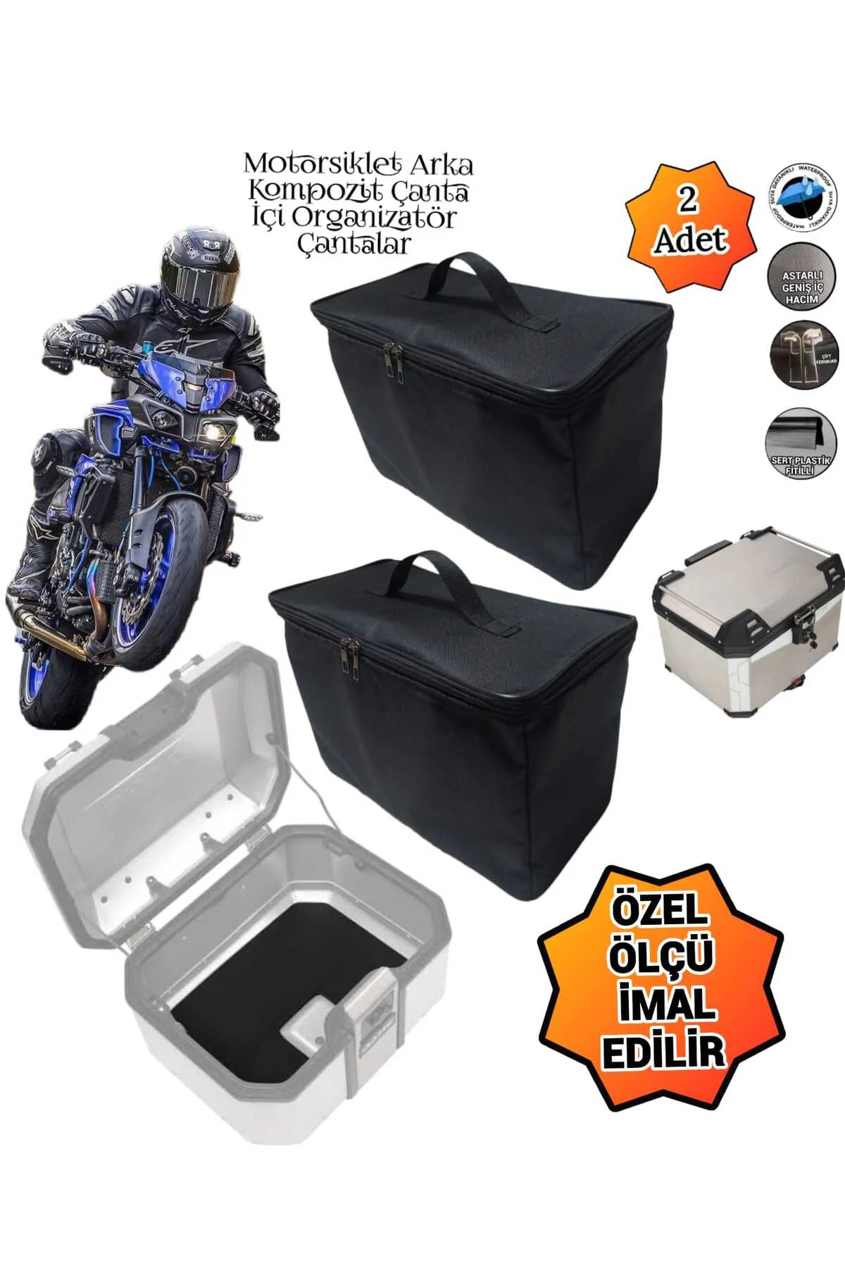 Motosiklet Arka Kompozit Içi Organizatör Çantaları
