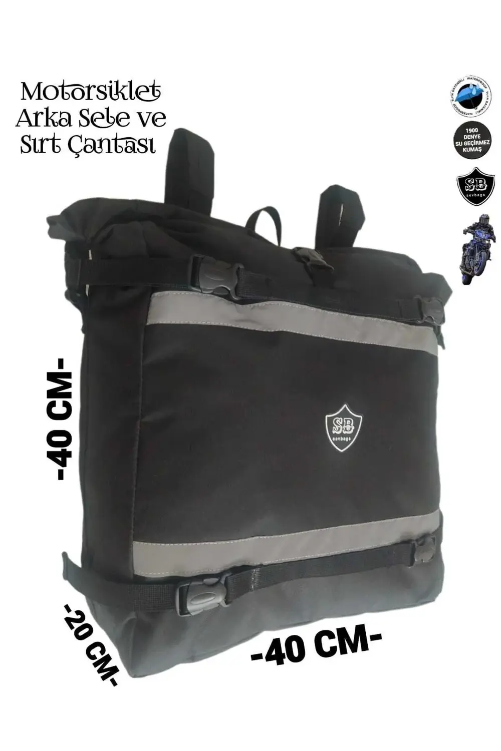 Motosiklet Arka Sele Üstü Ve Sırt Çantası