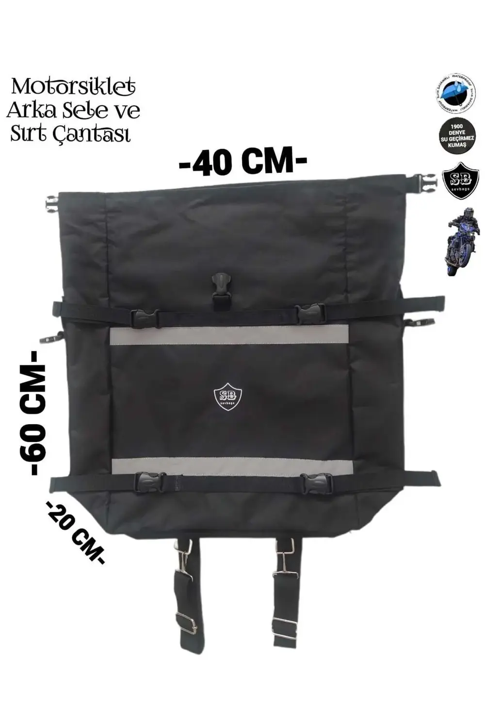 Motosiklet Arka Sele Üstü Ve Sırt Çantası