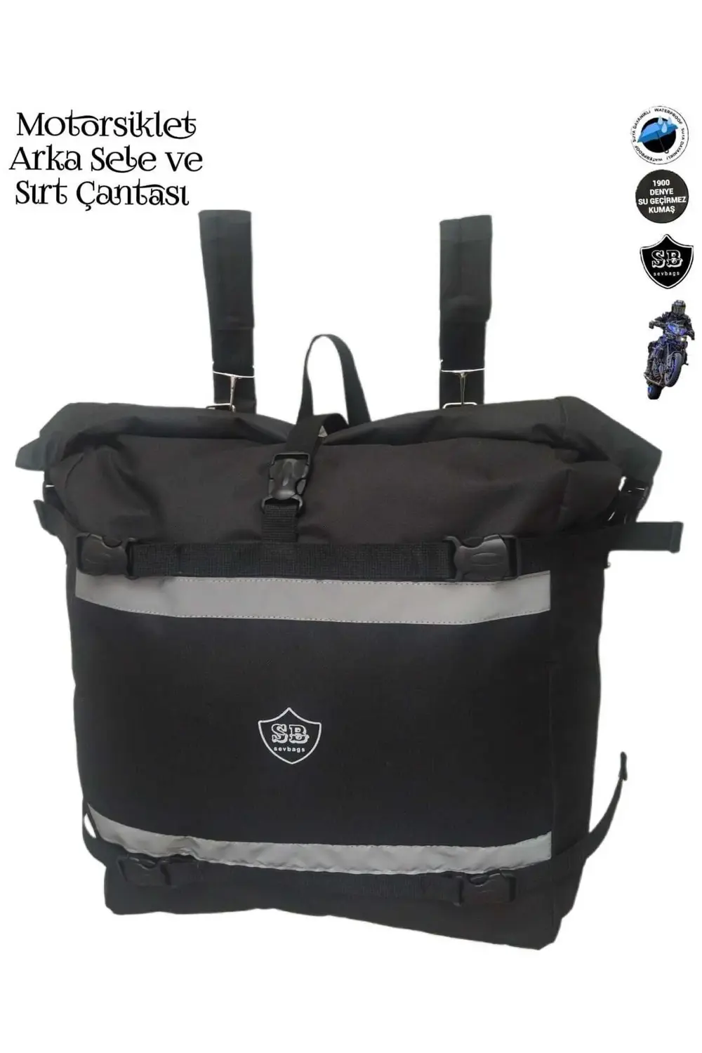 Motosiklet Arka Sele Üstü Ve Sırt Çantası