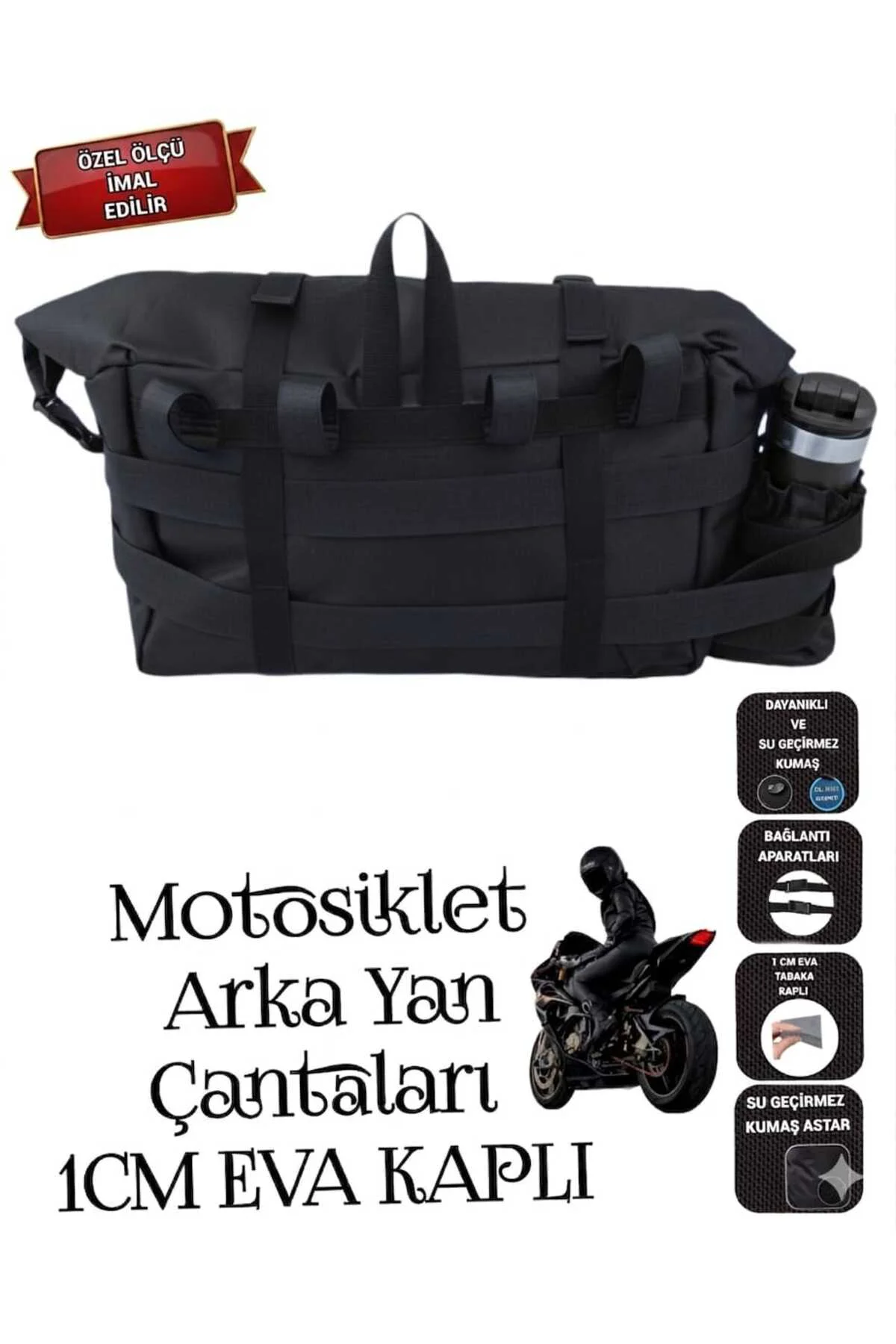 MOTOSİKLET ARKA YAN ÇANTALARI 1CM EVA MAT KAPLI