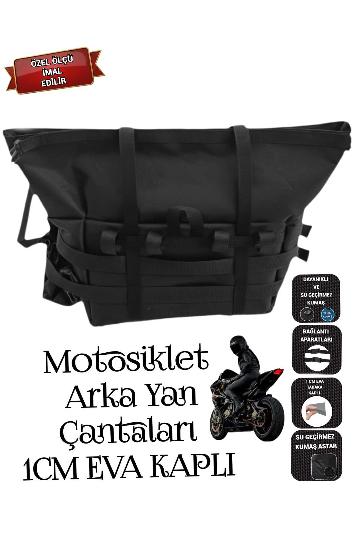 MOTOSİKLET ARKA YAN ÇANTALARI 1CM EVA MAT KAPLI