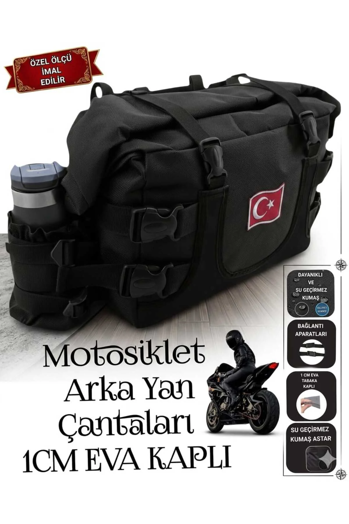 MOTOSİKLET ARKA YAN ÇANTALARI 1CM EVA MAT KAPLI