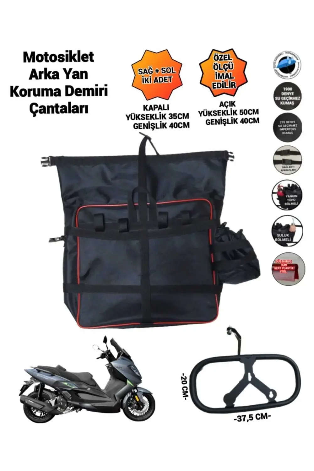 Motosiklet Arka Yan Koruma Demiri Çantaları