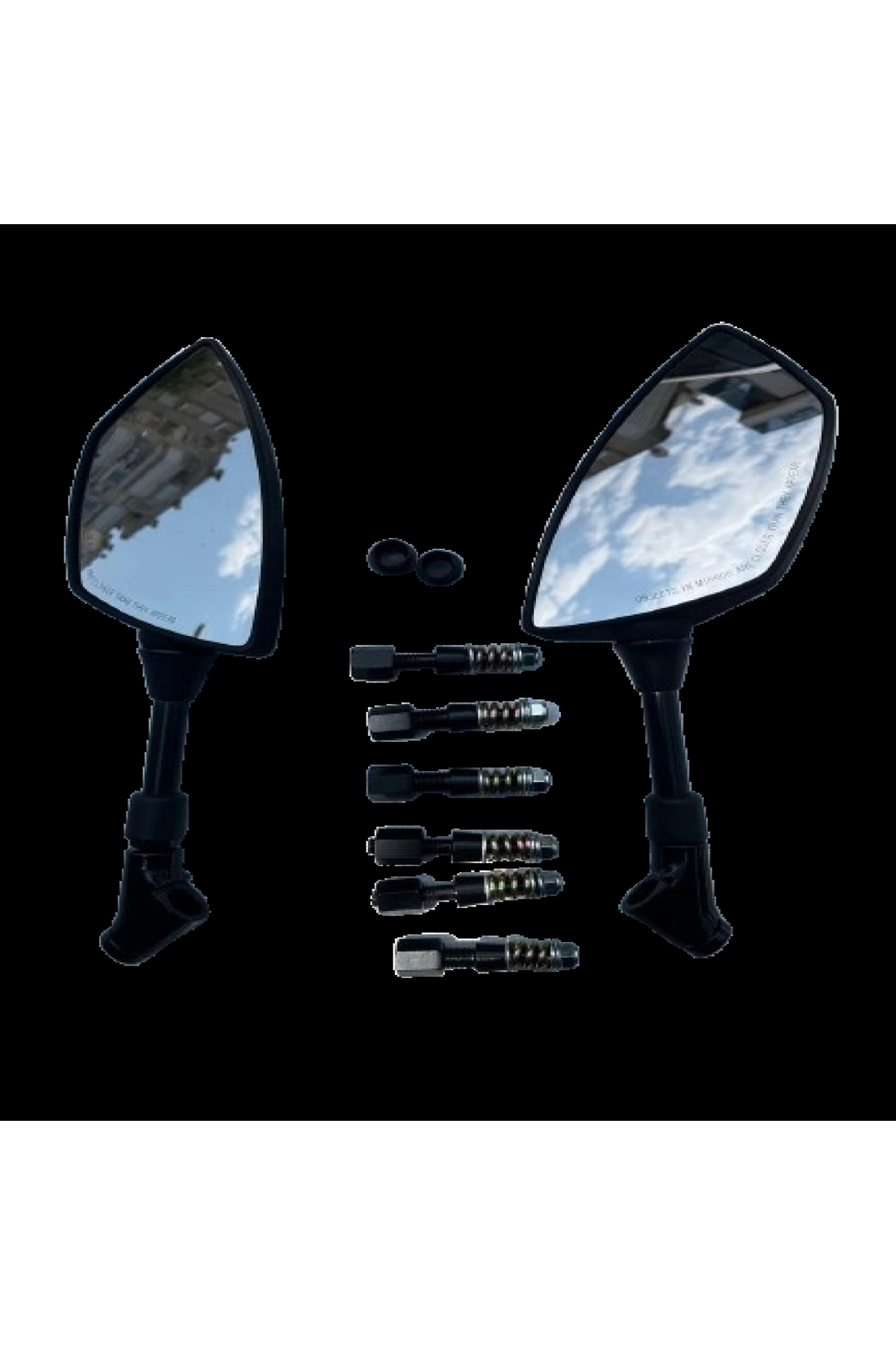 Motosiklet Ayna 426 Sarı Şeritli Üniversal 8-10 mm Uyumlu Marka M