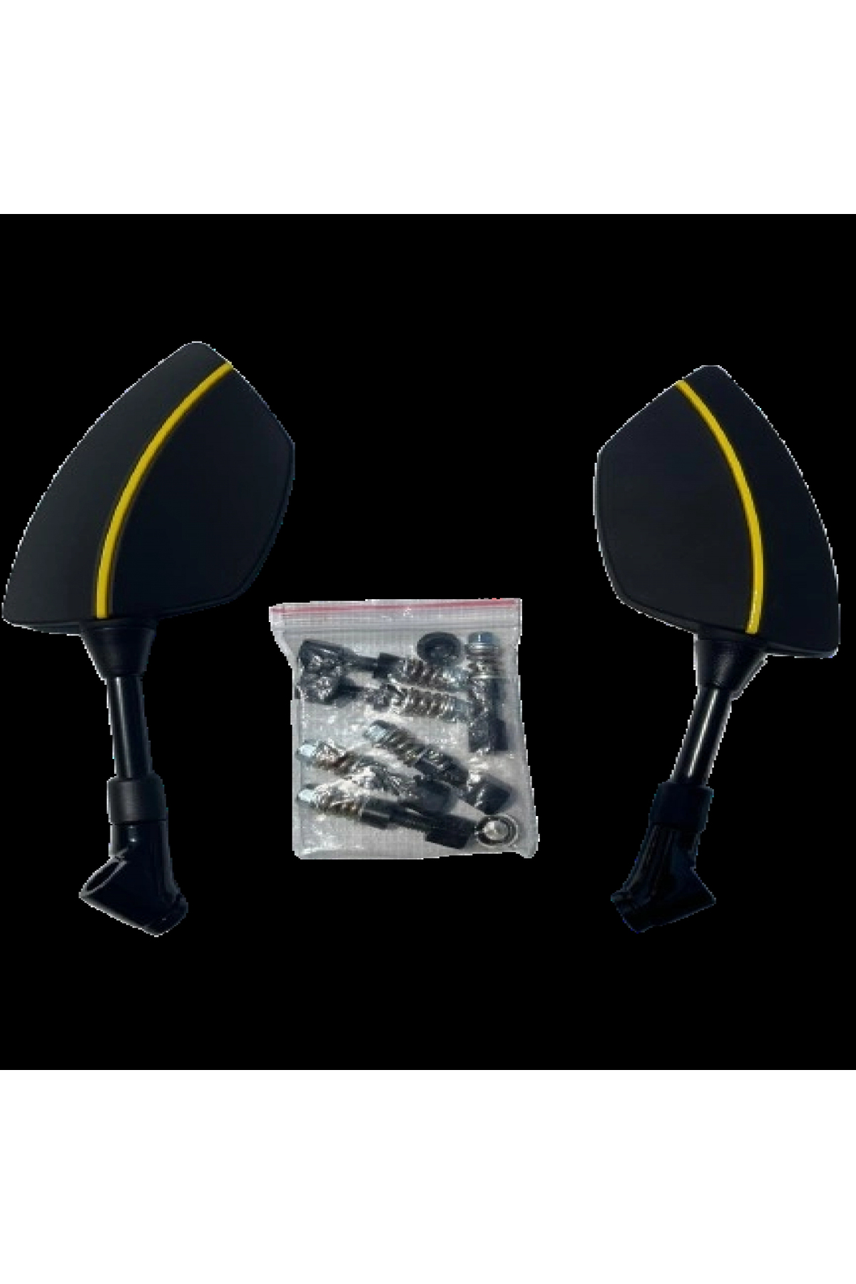 Motosiklet Ayna 426 Sarı Şeritli Üniversal 8-10 mm Uyumlu Marka M