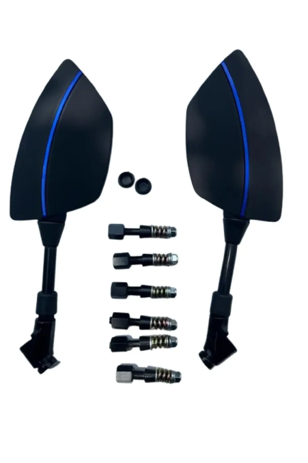 Motosiklet Ayna 426 Mavi Şeritli Üniversal 8-10 mm Uyumlu Marka M