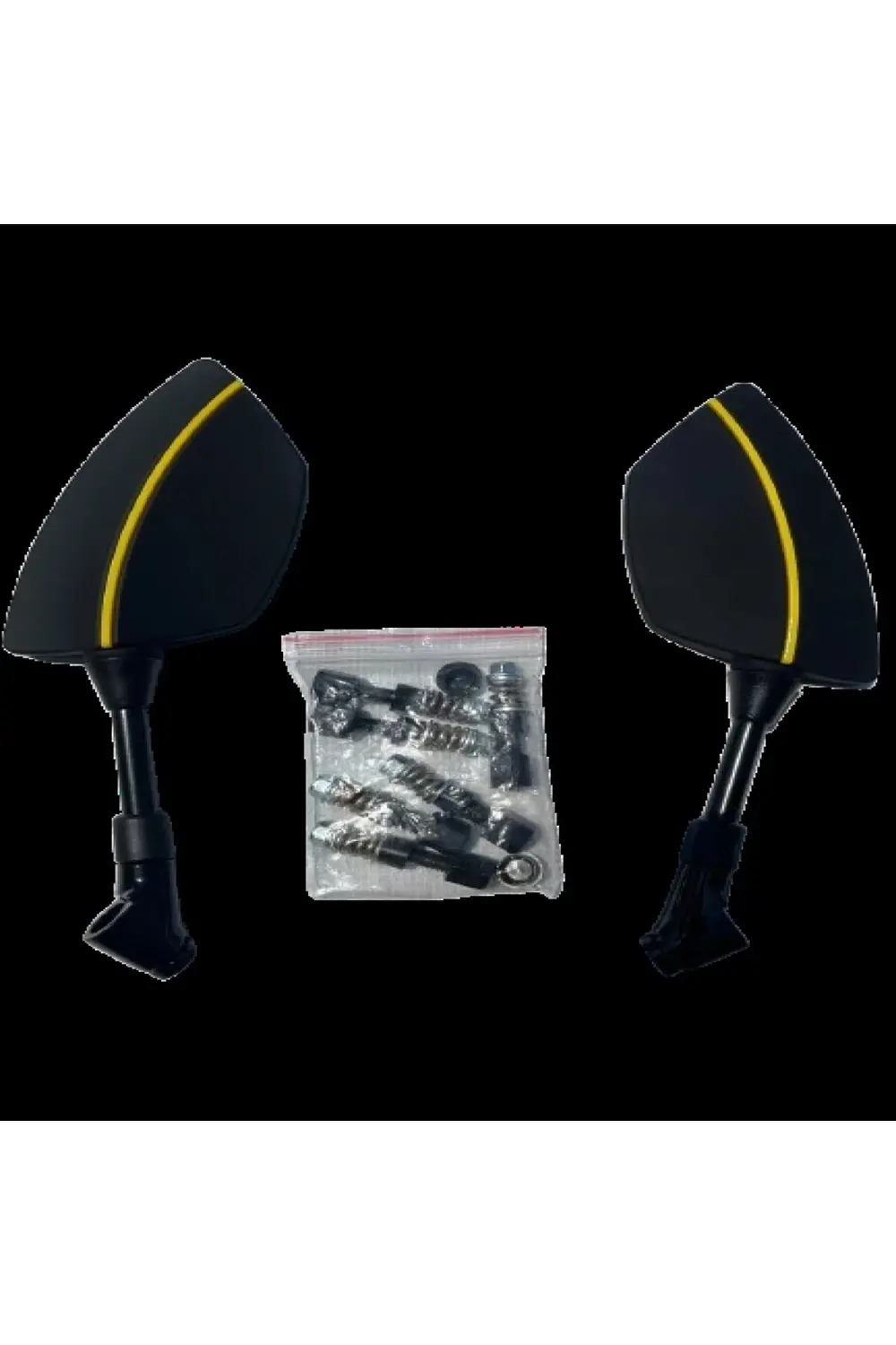 Motosiklet Ayna 426 Sarı Şeritli Üniversal 8-10 mm Uyumlu Marka M