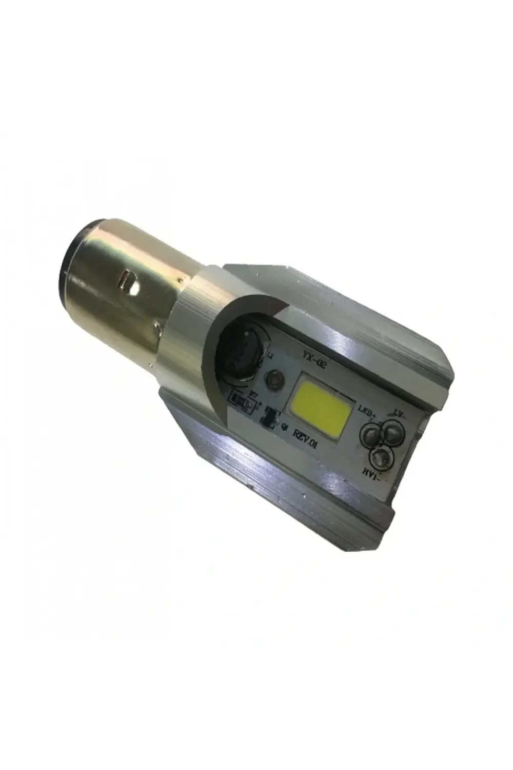 Motosiklet BA20D Dc 12-60 V 12 W 6500K Cob LED Uzun / Kısa Işık F