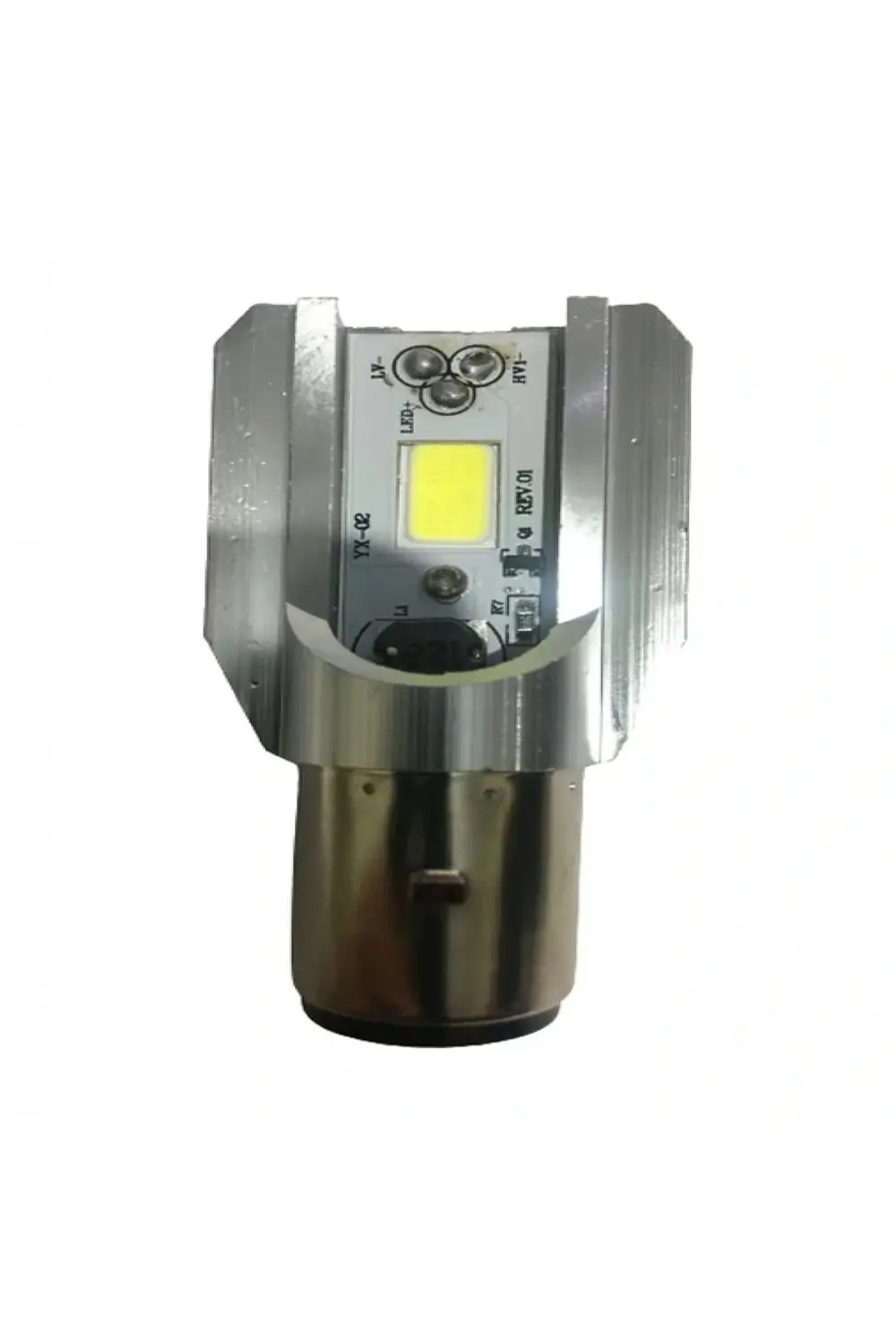 Motosiklet BA20D Dc 12-60 V 12 W 6500K Cob LED Uzun / Kısa Işık F