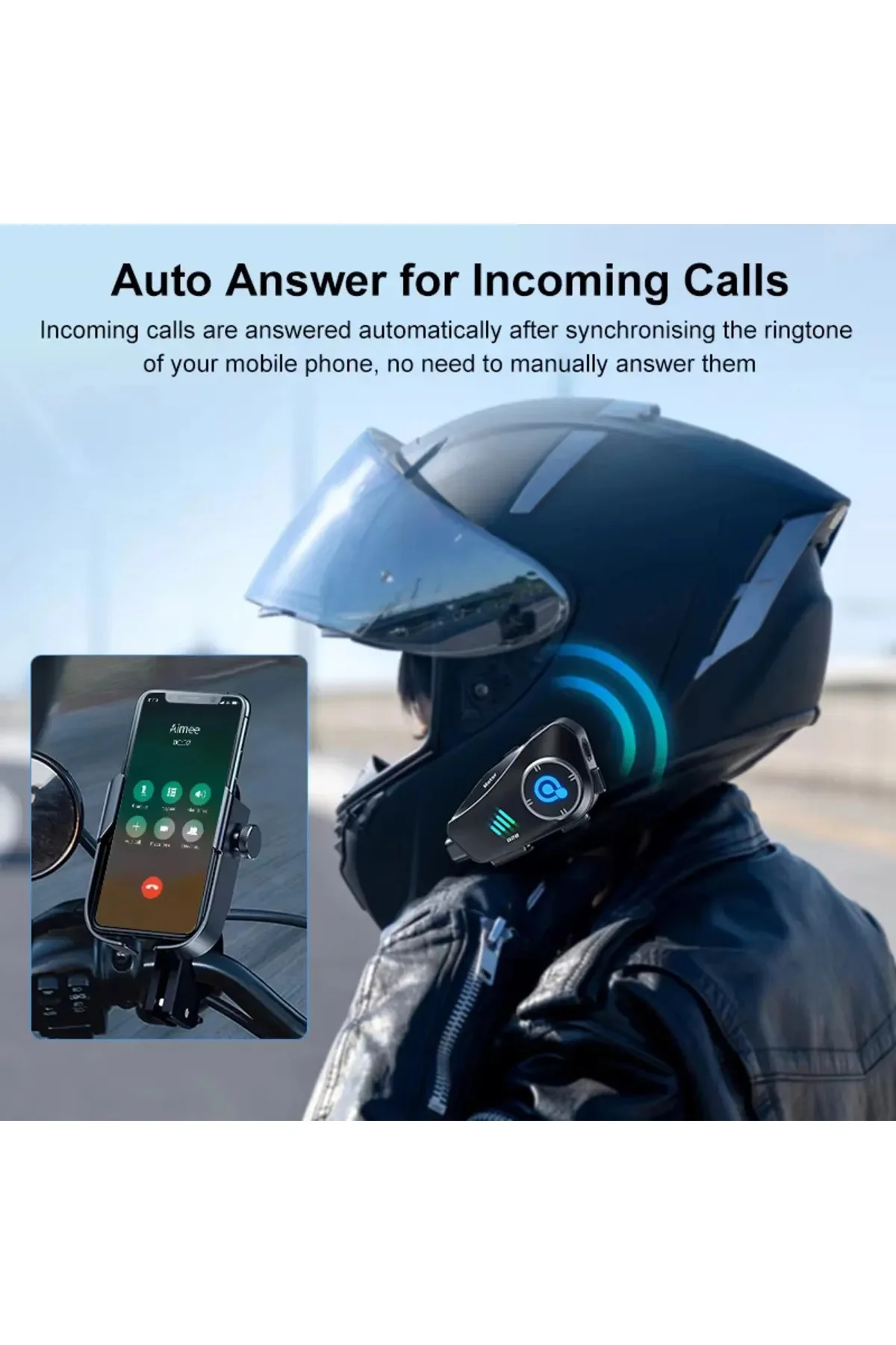 Motosiklet Bluetooth kask kulaklık kamera ses kontrolü 1080P video kayıt interkom 2 yıl garantili